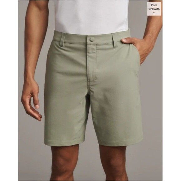 Rhone Men's 9" Commuter Shorts  Sage Green Athletic Performance Casual Fit Flex - Picture 1 of 6